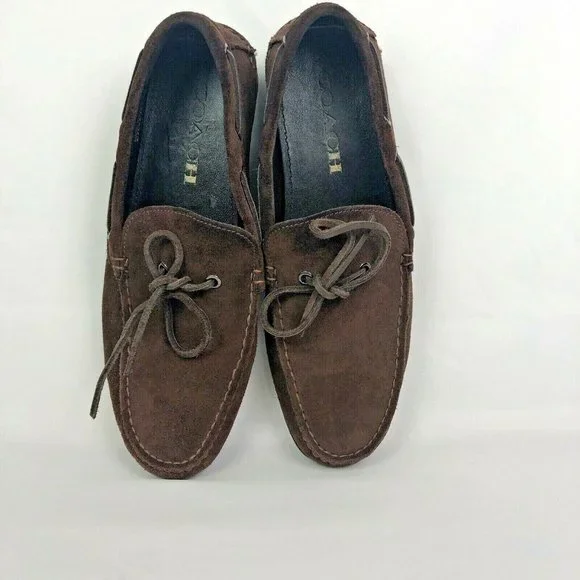 NWB Coach Mens Suede Drivers; 9.5 Amazon.com | COACH Men main image 4